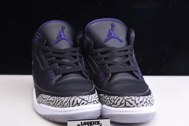 Rep Court Black CT8532-050 Air Jordan Purple Retro 3 0711
